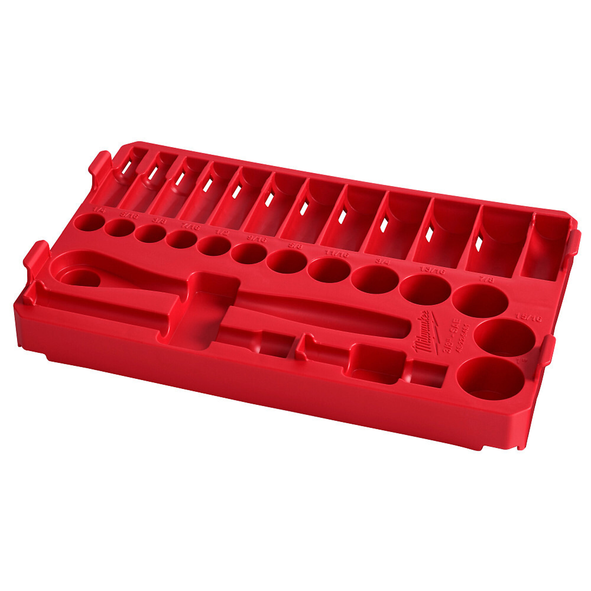 Milwaukee 28-Pc. 3/8in.-Drive Ratchet and SAE Socket Set with PACKOUT Organizer, Model# 48-22-9481